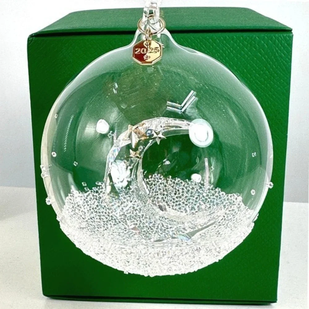 Swarovski Crystal Annual‎ Edition Ball Ornament Moon 2025 STUNNING
